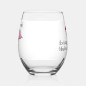 ピンクのフラミンゴ絶妙なピンクのメガネの名前 ステムなしワイングラス (右)