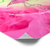 ピンクのフラミンゴ美しい感動的 ポスター (角)