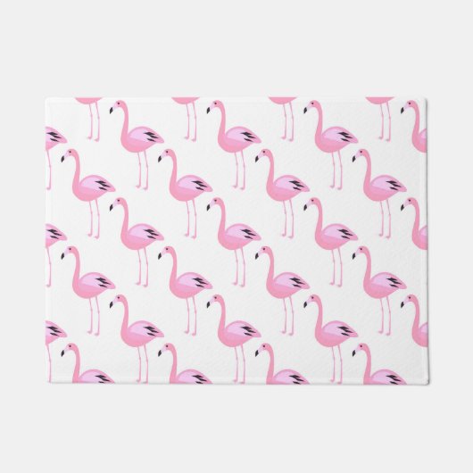 ピンクのフラミンゴ2 ドアマット (正面)