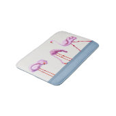 ピンクのフラミンゴ3個 バスマット (アングル)