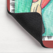 ピンクのフラミンゴ-アートなmousepad マウスパッド (コーナー)