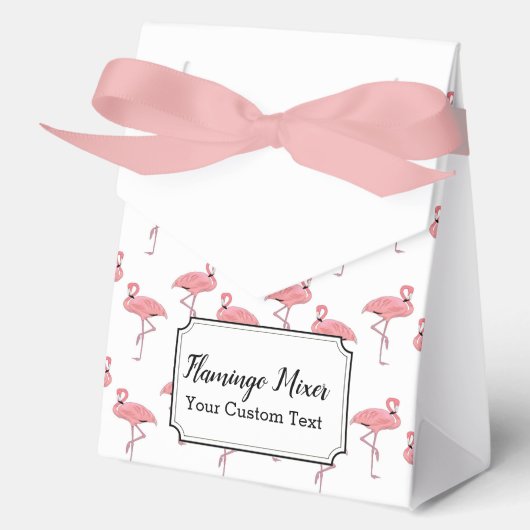 ピンクのフラミンゴ カクテル パーティー フェイバーボックス (正面)