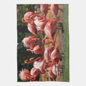 ピンクのフラミンゴ キッチンタオル (縦)