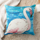 ピンクのフラミンゴ クッション (ブランケット)