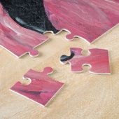 ピンクのフラミンゴ ジグソーパズル (側面)