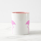 ピンクのフラミンゴ ツートーンマグカップ (中央)