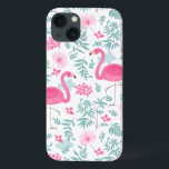 ピンクのフラミンゴ&トロピカルフラワーG7 iPhone 13ケース<br><div class="desc">ピンクのフラミンゴと熱帯の花と葉のシームレスなパターンG7</div>