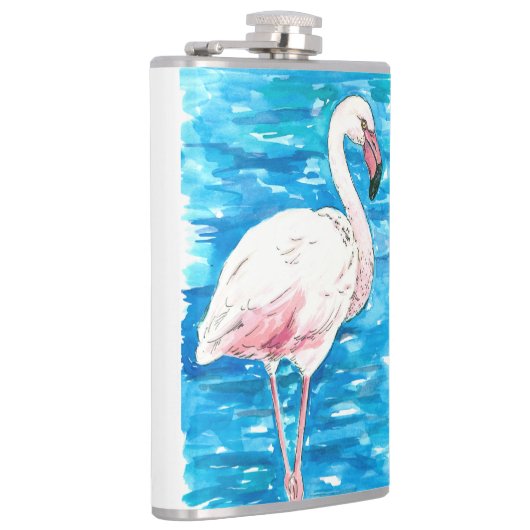 ピンクのフラミンゴ フラスク (右)