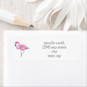 ピンクのフラミンゴ プレップパーソン 宛名ラベル ラベル (インサイチュ)