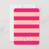 ピンクのフラミンゴ ベビーシャワー 招待状 (裏面)