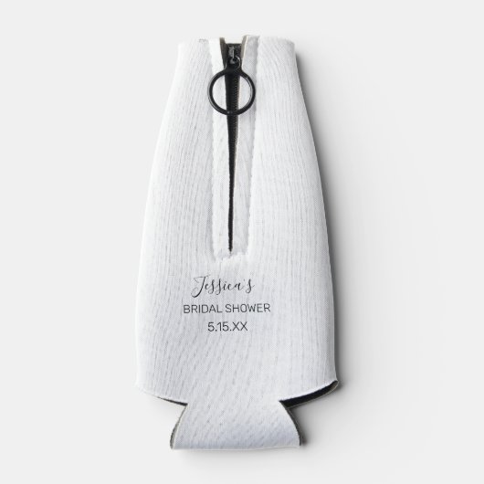 ピンクのフラミンゴ ホワイト フラメージング ブライダルシャワー ボトルクーラー (裏面)