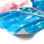 ピンクのフラミンゴ ポスター (角)