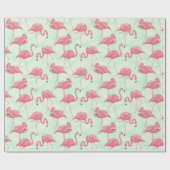 ピンクのフラミンゴ ラッピングペーパー (フラット)