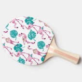 ピンクのフラミンゴ 卓球ラケット (横)