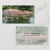 ピンクのフラミンゴ 名刺 (正面/裏面)