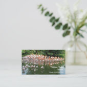 ピンクのフラミンゴ 名刺 (スタンド正面)