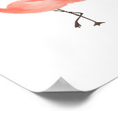 ピンクのフラミンゴ 熱帯の保育園 装飾 ポスター (角)