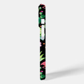 ピンクのフラミンゴ、熱帯の花、多肉植物 Case-Mate iPhoneケース (裏面 / 左)