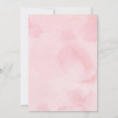 ピンクのフラミンゴ 誕生日 トロピカル パーティー コンフェッティ 招待状 (裏面)