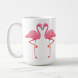 ピンクのフラミンゴ FLAMINGO HEART トロピカルバケーション RV コーヒーマグカップ