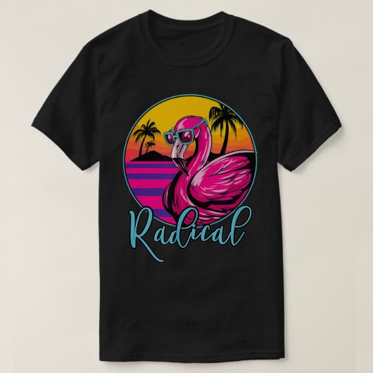ピンクのフラミンゴ Tシャツ (デザイン正面)