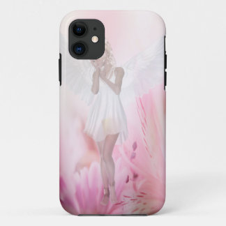 ピンクのフラワーエンジェル iPhone 11 ケース