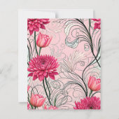 ピンクのフラワーカード (裏面)