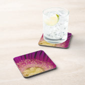 ピンクのフラワーコースター コースター (右側)