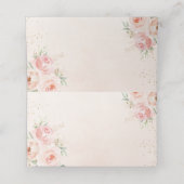 ピンクのフラワーブライダルベイビーシャワーバースデー プレイスカード (内部開封)