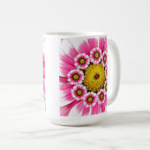 ピンクのフラワーマグ コーヒーマグカップ (正面右)