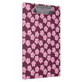 ピンクのフランギパニ花シームレスパターン クリップボード (右)