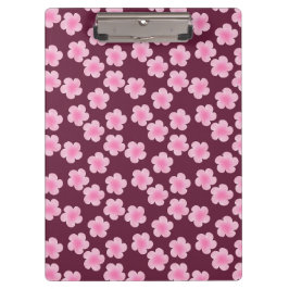 ピンクのフランギパニ花シームレスパターン クリップボード