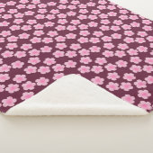 ピンクのフランギパニ花シームレスパターン シェルパブランケット (3/4)