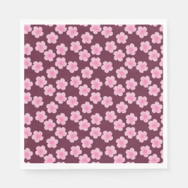 ピンクのフランギパニ花シームレスパターン スタンダードランチョンナプキン