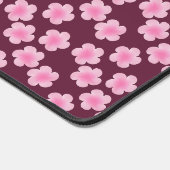 ピンクのフランギパニ花シームレスパターン デスクマット (コーナー)