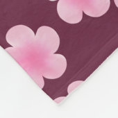 ピンクのフランギパニ花シームレスパターン フリースブランケット (角)