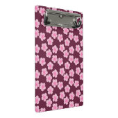 ピンクのフランギパニ花シームレスパターン ミニクリップボード (アングル)