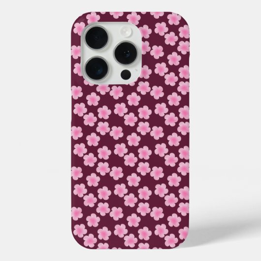 ピンクのフランギパニ花シームレスパターン Case-Mate iPhoneケース (裏面)
