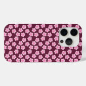 ピンクのフランギパニ花シームレスパターン Case-Mate iPhoneケース (裏面 (横))