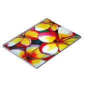 ピンクのフランギパニ花手帳 ノートブック (左側)