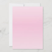 ピンクのフランジパニトロピカルフラワーブライダルシャワー 招待状 (裏面)