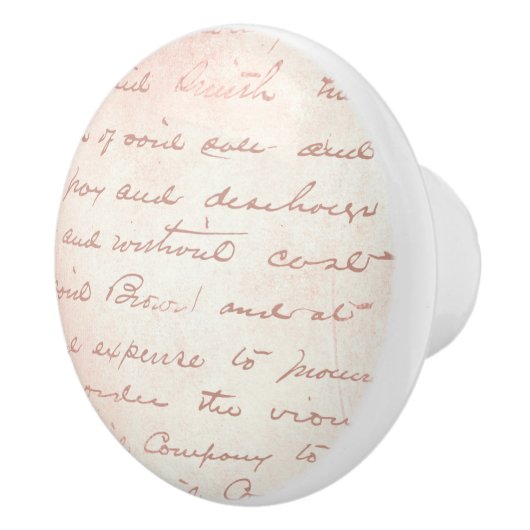 ピンクのフランスの手書きセラミックプル セラミックノブ (右)