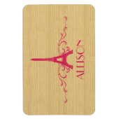 ピンクのフランスの花形プレミアムマグネット マグネット (縦)