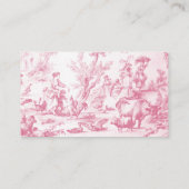 ピンクのフランス田舎風ファームアニマル絵本 赤ちゃん用 エンクロージャーカード (裏面)