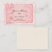 ピンクのフランス語によってToileはカスタムな名刺が活気づきます 名刺 (正面/裏面)