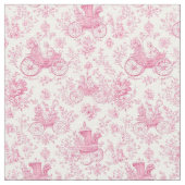 ピンクのフランス トワール ド ジュイ 牧歌的 チャリオット シーン ファブリック (クローズアップ)