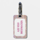 ピンクのフリップフロップ休暇 ラゲッジタグ (裏面縦)