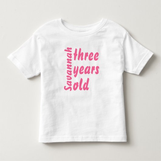 ピンクのフリルが可愛い赤ちゃん女の子の3歳ロンパース トドラーTシャツ (正面)