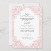 ピンクのフリル宗教招待状 招待状 (正面)