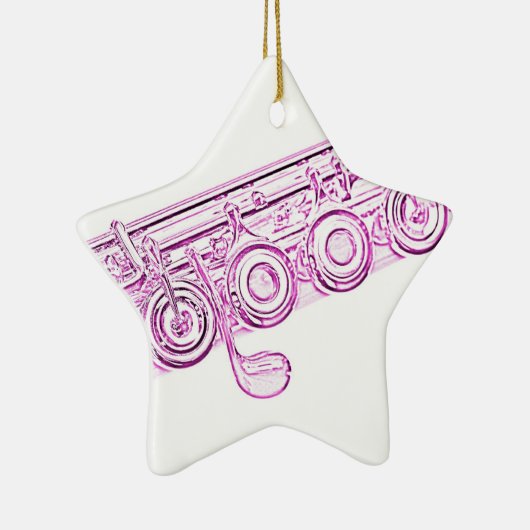 ピンクのフルートのオーナメント セラミックオーナメント (右)